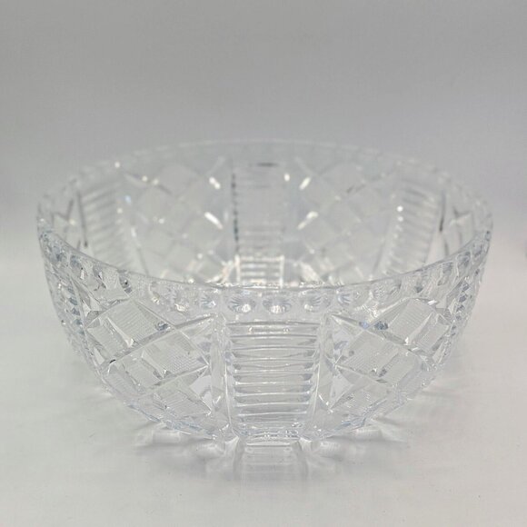 Bohemian Lead Crystal Bowl Cut Glass Excellent Condition - Picture 3 of 4